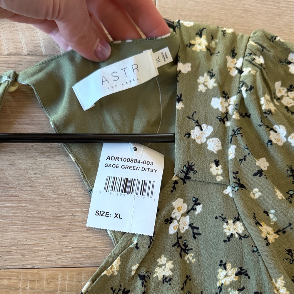 ASTR Sage Green Midi Dress - Picture 2 of 11
